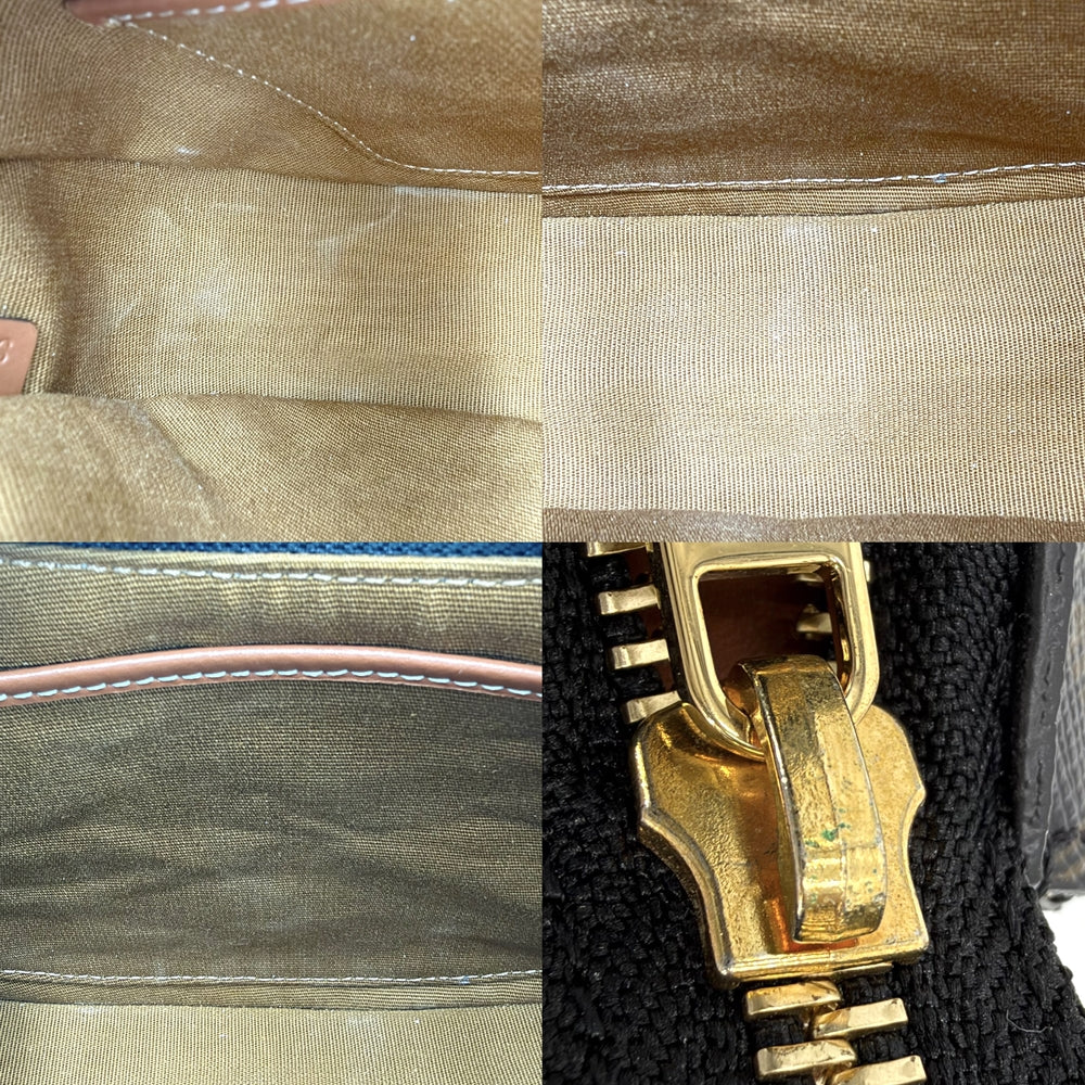 CELINE セリーヌ ハンドバッグ トリオンフ アヴァ セミショルダーバッグ AVA ブラウン 茶 193952BZJ.04LU PVC タン ゴールド金具 レディース【中古品】