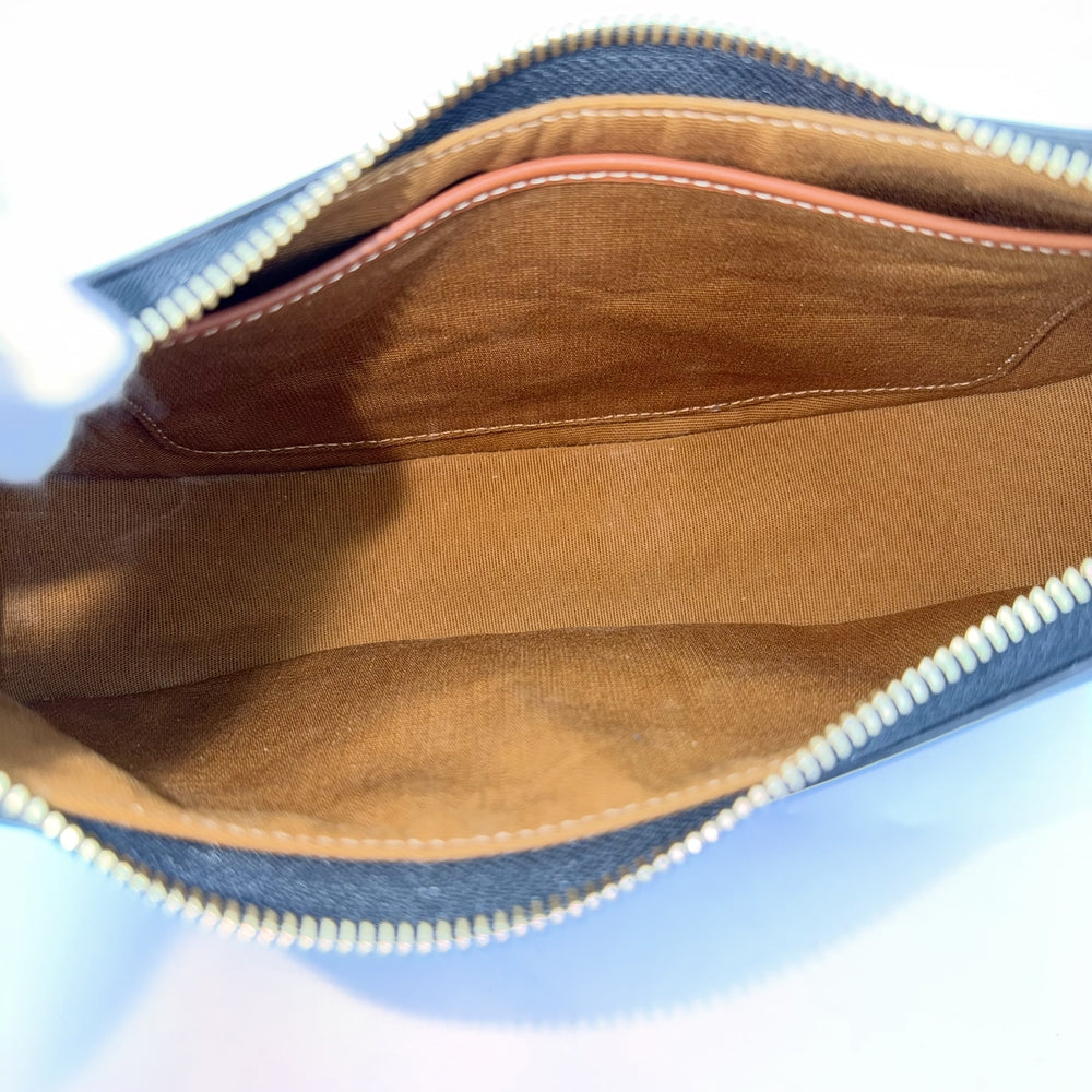 CELINE セリーヌ ハンドバッグ トリオンフ アヴァ セミショルダーバッグ AVA ブラウン 茶 193952BZJ.04LU PVC タン ゴールド金具 レディース【中古品】