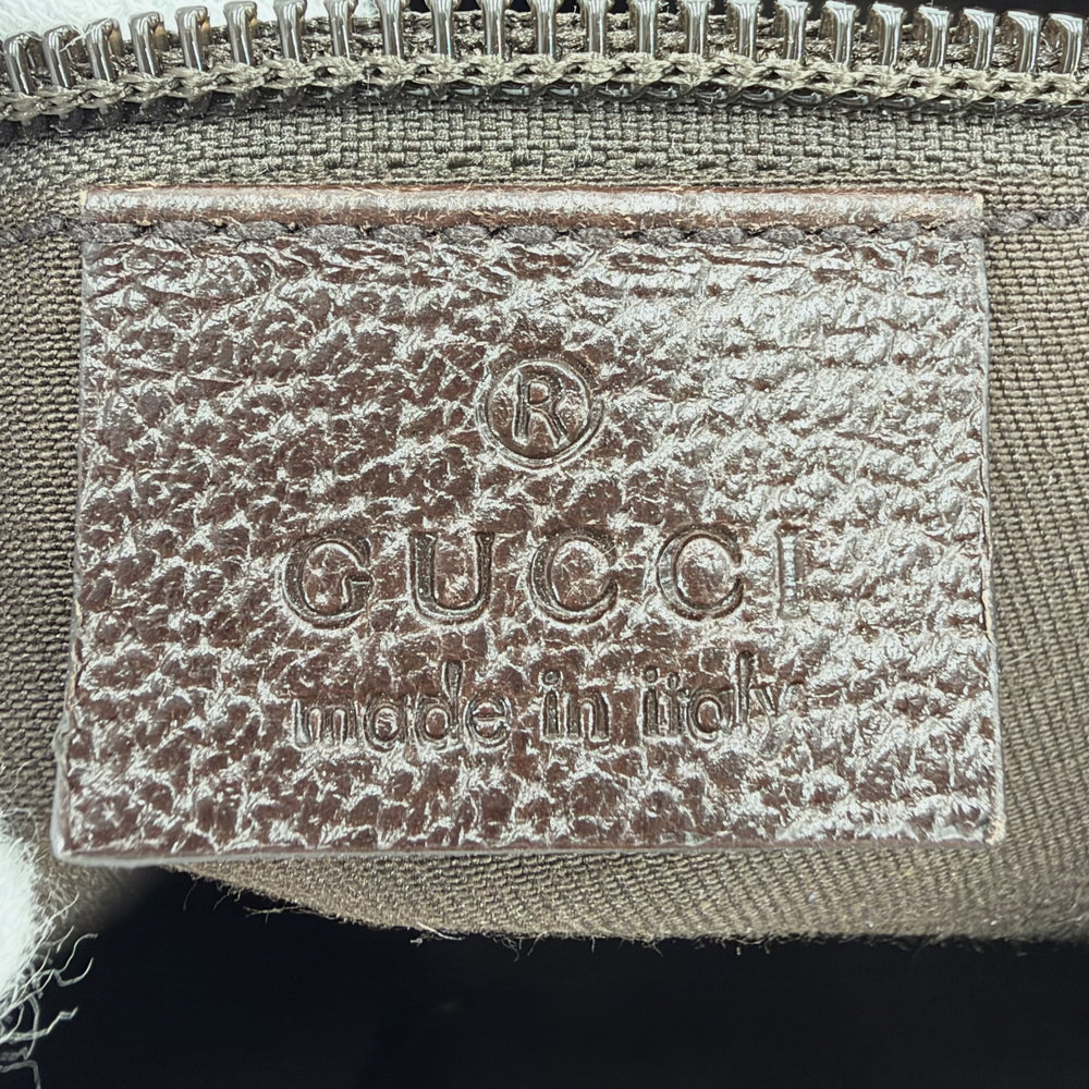 GUCCI グッチ ショルダーバッグ 181092 GGキャンバス レザー ベージュ シルバー金具 レディース【中古品】