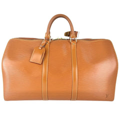 LOUIS VUITTON ルイヴィトン ボストンバッグ キーポル50 トラベルバッグ 旅行バッグ M42968 エピレザー ブラウン 茶 ゴールド金具 ユニセックス【中古品】