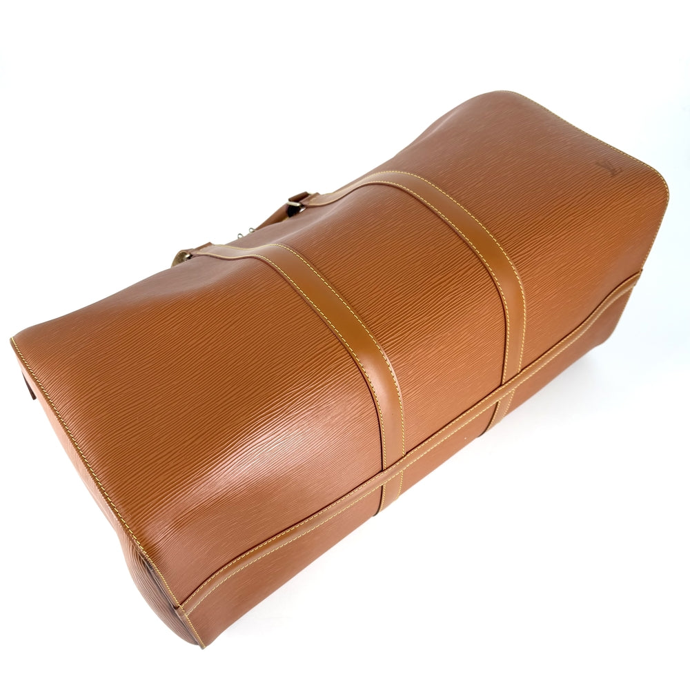 LOUIS VUITTON ルイヴィトン ボストンバッグ キーポル50 トラベルバッグ 旅行バッグ M42968 エピレザー ブラウン 茶 ゴールド金具 ユニセックス【中古品】