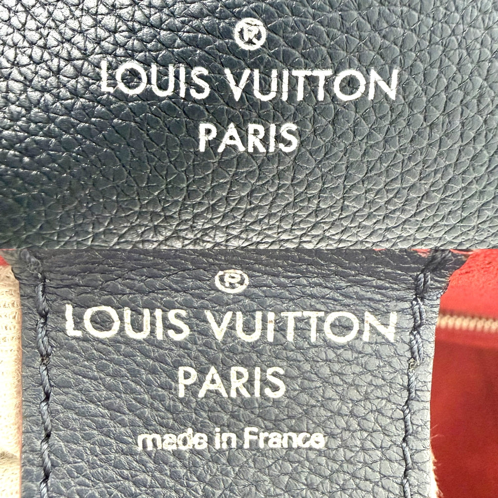 LOUIS VUITTON ルイヴィトン トートバッグ ロックミー カバ マリーヌルージュ M54682 レザー ネイビー 紺 レッド 赤 シルバー金具 レディース【中古品】