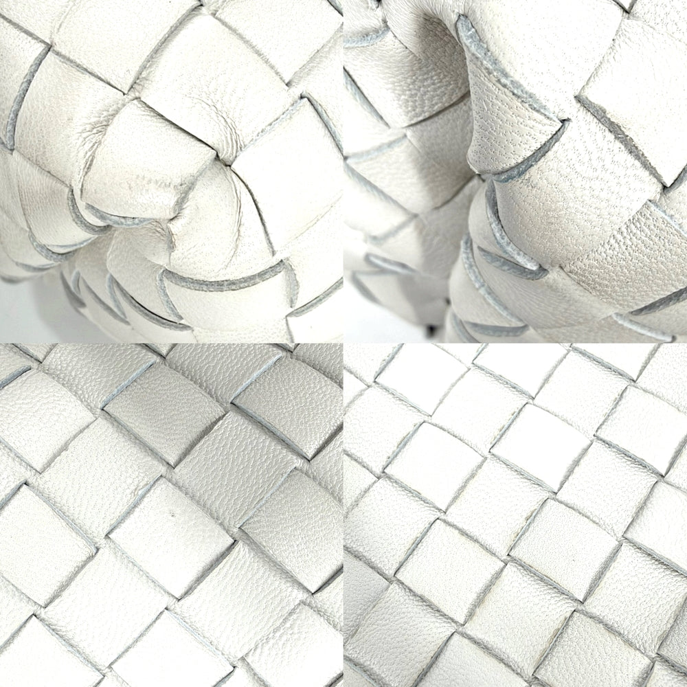 BOTTEGAVENETA ボッテガヴェネタ ショルダーバッグ イントレチャート レザー ホワイト 白 ゴールド金具 レディース【中古品】