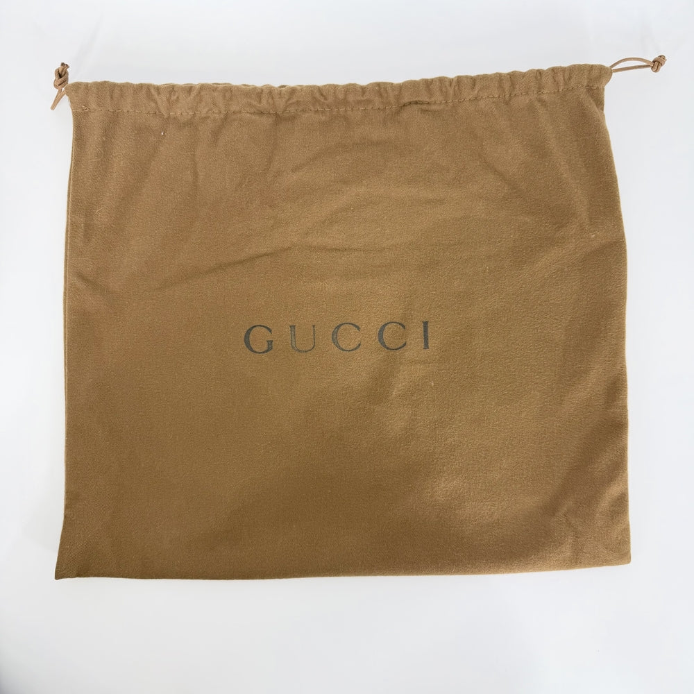 GUCCI グッチ トートバッグ ハンドバッグ 211138 GGキャンバス レザー ベージュ ブラウン 茶 シルバー金具 レディース【中古品】