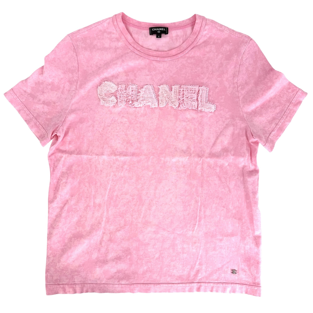 CHANEL シャネル 半袖Ｔシャツ クルーネック ココマーク トップス 服 アパレル S ピンク 春 夏 コットン レディース【中古品】