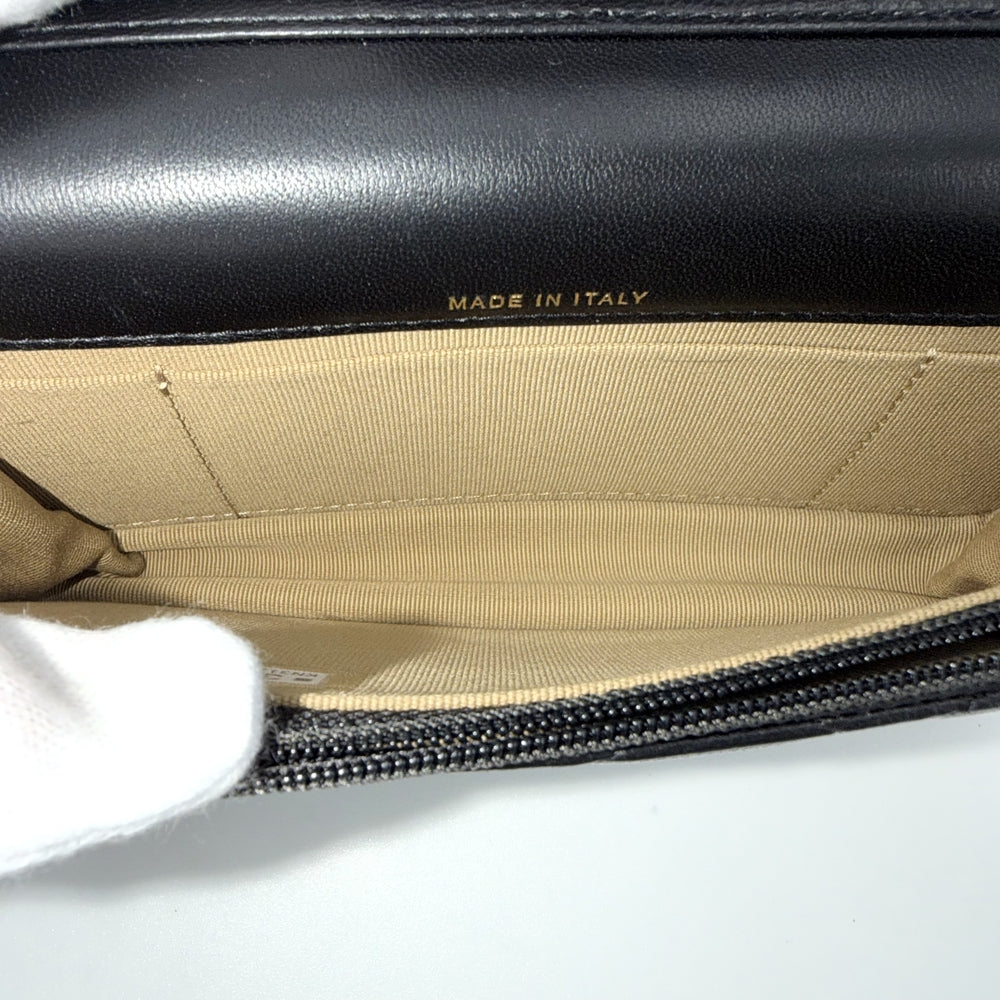 CHANEL シャネル ショルダーバッグ マトラッセ チェーンウォレット フォンホルダー ココボール ボールチェーン ラムスキン ブラック 黒 ゴールド金具 レディース【中古品】
