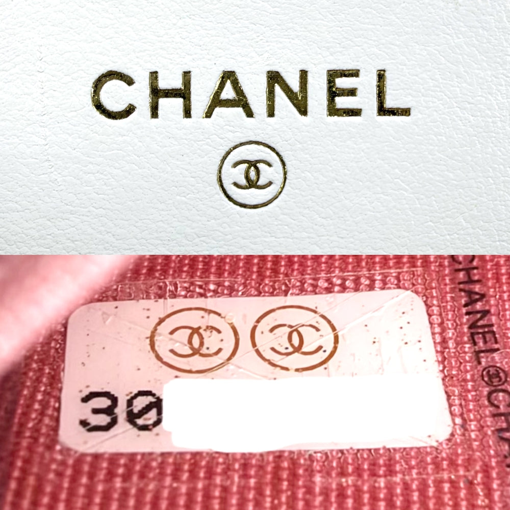 CHANEL シャネル チェーンウォレット マトラッセ CHANEL19 ココマーク AP1787 ラムスキン ホワイト 白 ゴールド金具 レディース【中古品】