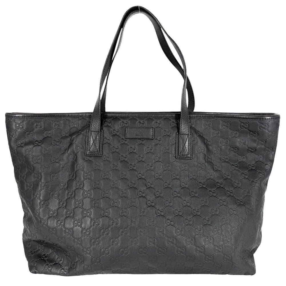 GUCCI グッチ トートバッグ GGインプリメ ハンドバッグ 211120 レザー ブラック 黒 ゴールド金具 レディース【中古品】