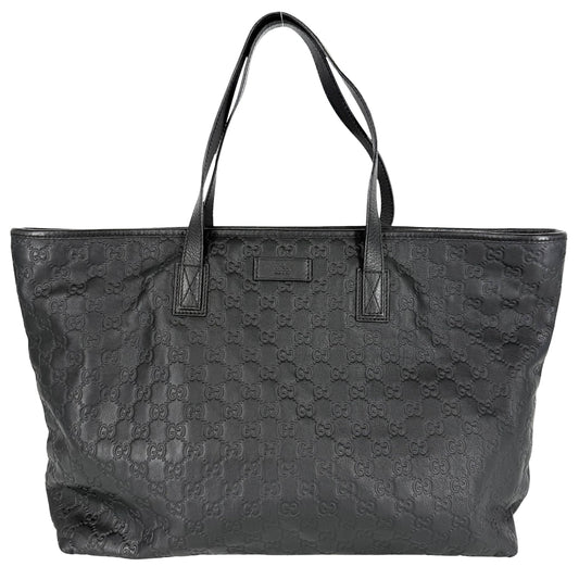 GUCCI グッチ トートバッグ GGインプリメ ハンドバッグ 211120 レザー ブラック 黒 ゴールド金具 レディース【中古品】
