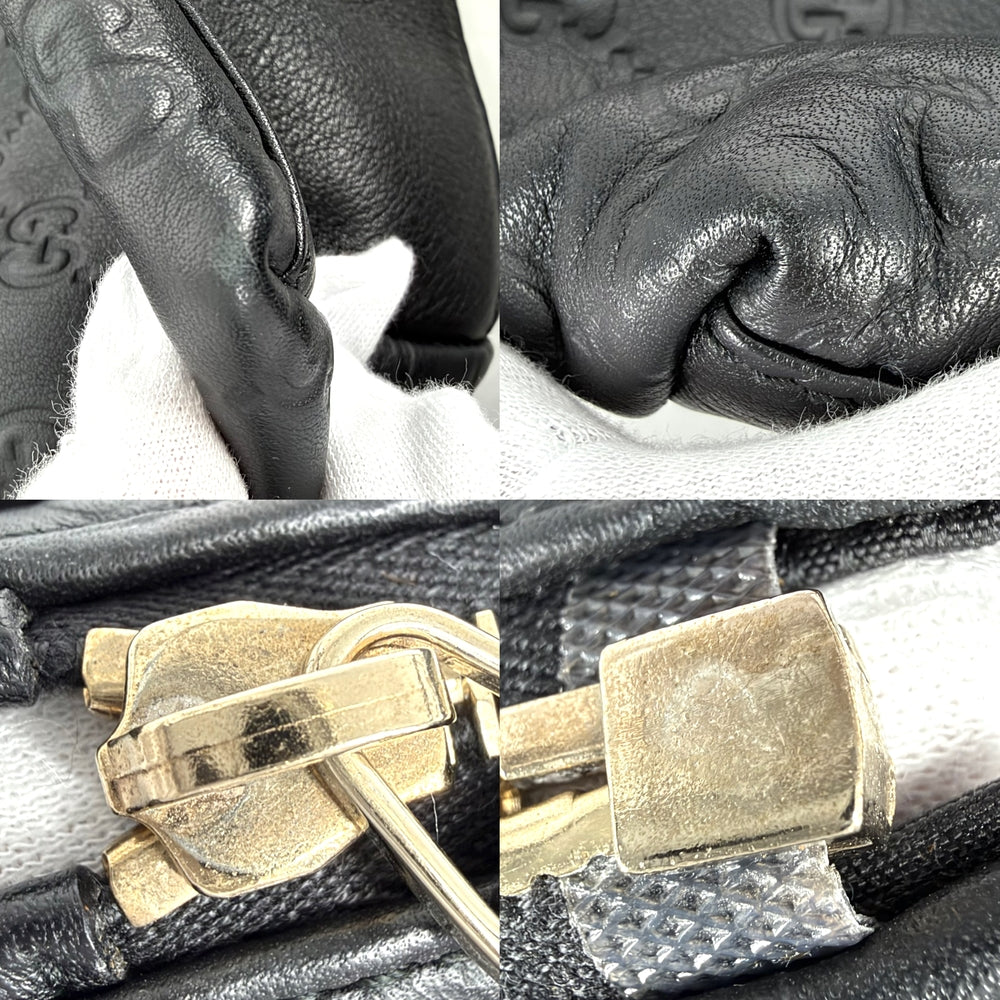GUCCI グッチ トートバッグ GGインプリメ ハンドバッグ 211120 レザー ブラック 黒 ゴールド金具 レディース【中古品】
