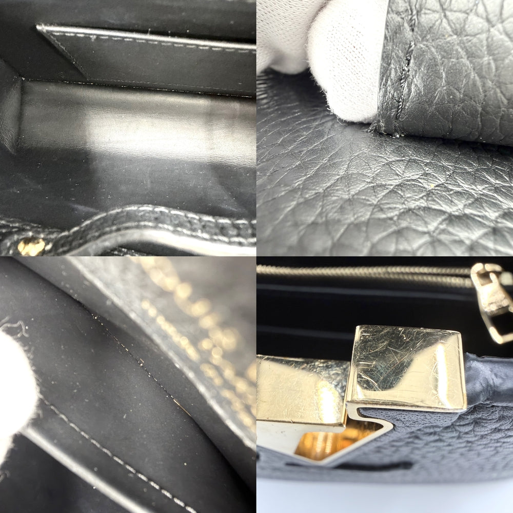 LOUIS VUITTON ルイヴィトン 2WAY パルナセアライン マイカプシーヌ スモール ハンドバッグ ショルダーバッグ M24609 トリヨン ブラック 黒 ゴールド金具 レディース【中古品】