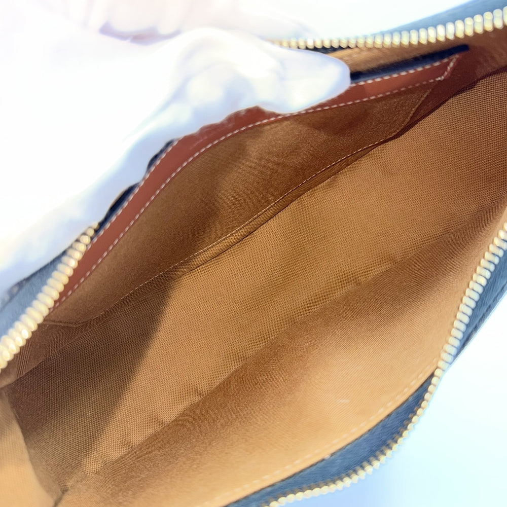 CELINE セリーヌ ハンドバッグ アヴァ トリオンフ セミショルダーバッグ AVA 小さめ ブラウン 茶 カーフ タン ゴールド金具 レディース【中古品】