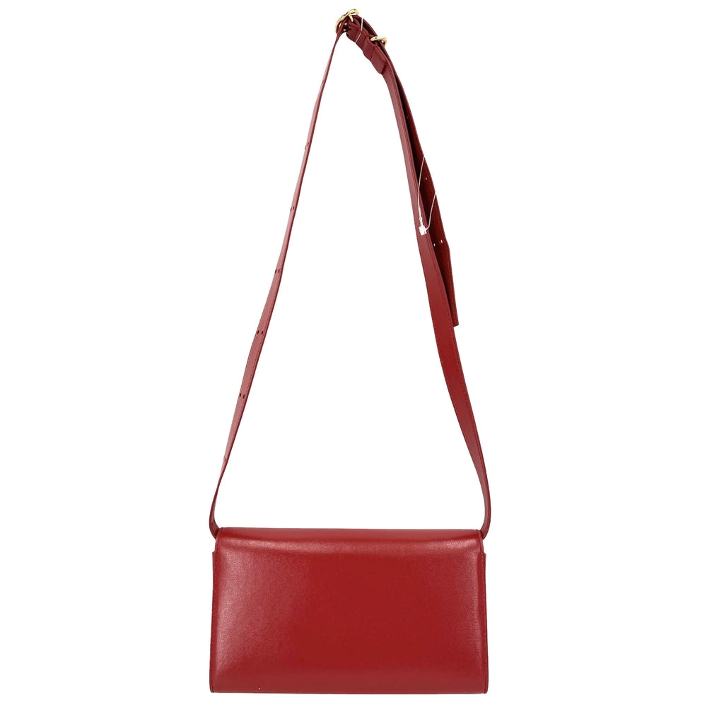 JIL SANDER ジルサンダー ショルダーバッグ オールデイ ショルダーウォレット レザー レッド 赤 ゴールド金具 レディース【中古品】