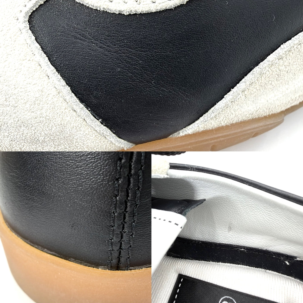 CHANEL シャネル スニーカー ローカット ココマーク 靴 36サイズ 約23cm レザー スエード ブラック 黒 ホワイト 白 レディース【中古品】