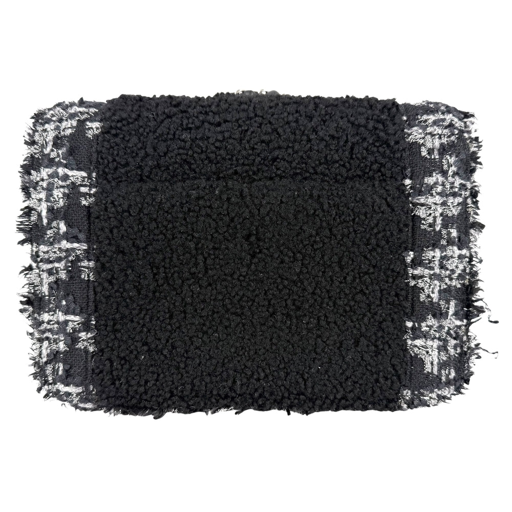 CHANEL シャネル ショルダーバッグ ボア ココマーク ツイード レザー ブラック 黒 アンティークシルバー金具 レディース【中古品】