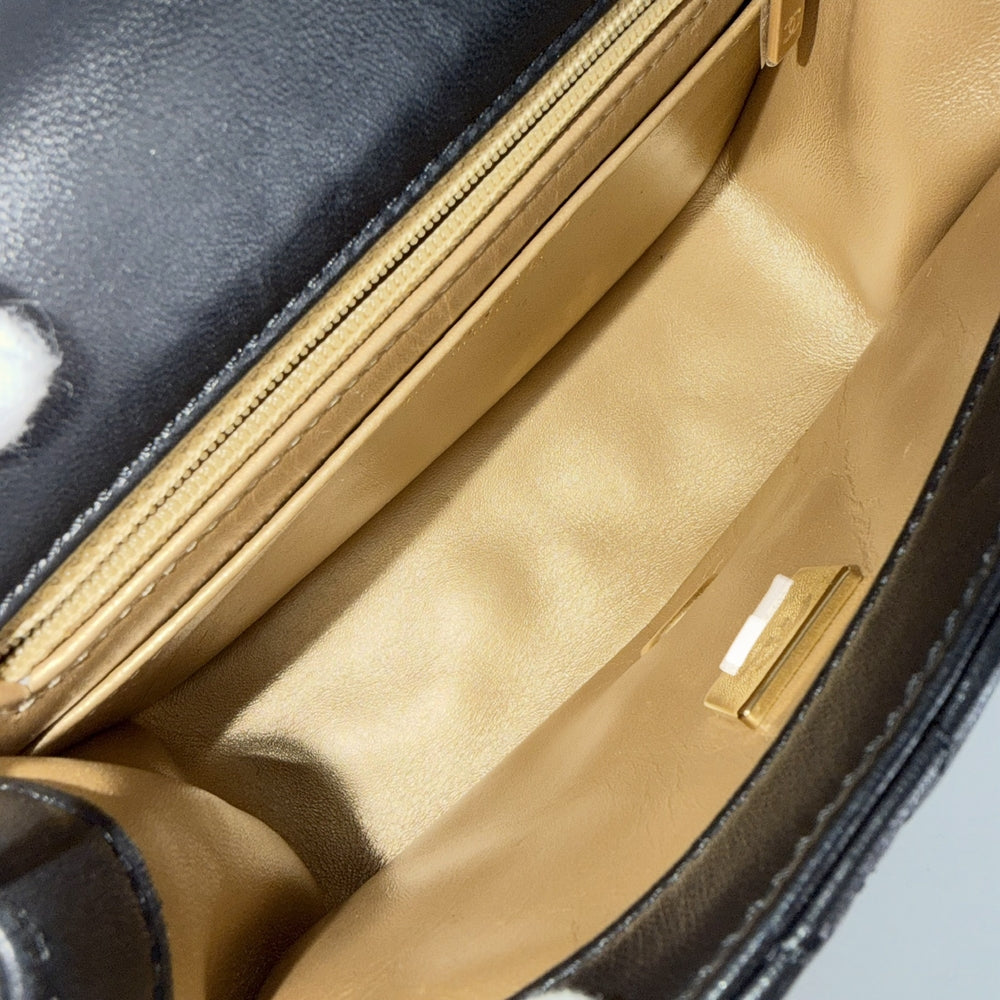 CHANEL シャネル ショルダーバッグ ミニマトラッセ チェーン ターンロック Mini Matelasse ココマーク AS1786 ブラック 黒 ゴールド金具 レディース【中古品】