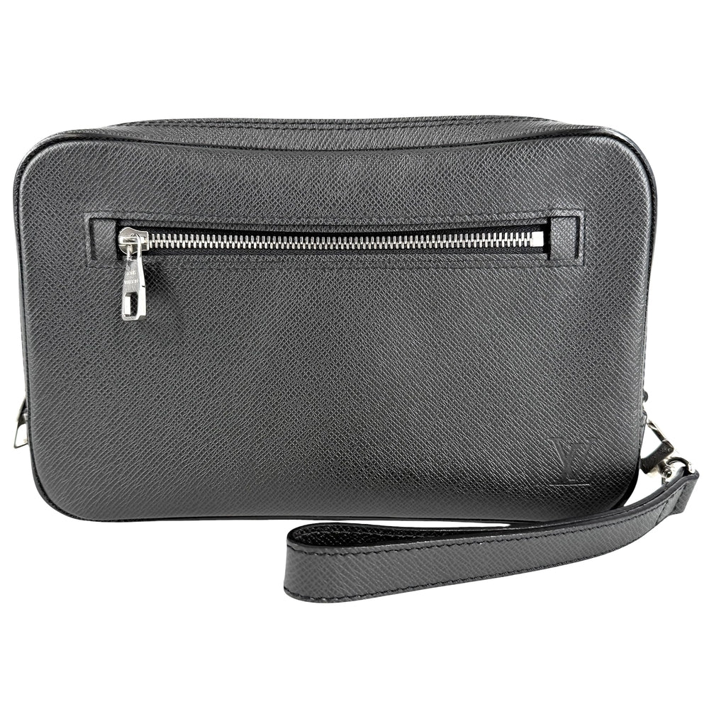 LOUIS VUITTON ルイヴィトン クラッチバッグ ネオ パヴェル セカンドバッグ ブラック 黒 M32902 タイガ アルドワーズ シルバー金具 メンズ【中古品】