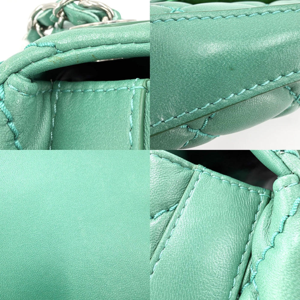 CHANEL シャネル 2WAY ハンドバッグ マトラッセ ショルダーバッグ ココマーク レザー グリーン 緑 シルバー金具 レディース【中古品】