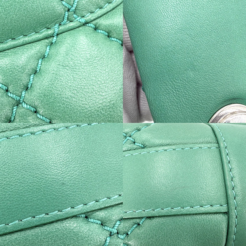 CHANEL シャネル 2WAY ハンドバッグ マトラッセ ショルダーバッグ ココマーク レザー グリーン 緑 シルバー金具 レディース【中古品】