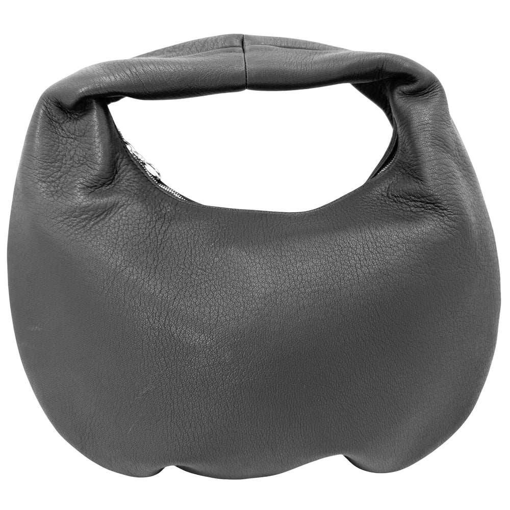 ハンドバッグ アエタ ワンショルダー ミニバッグ Aeta レザー ブラック 黒 シルバー金具 レディース【中古品】