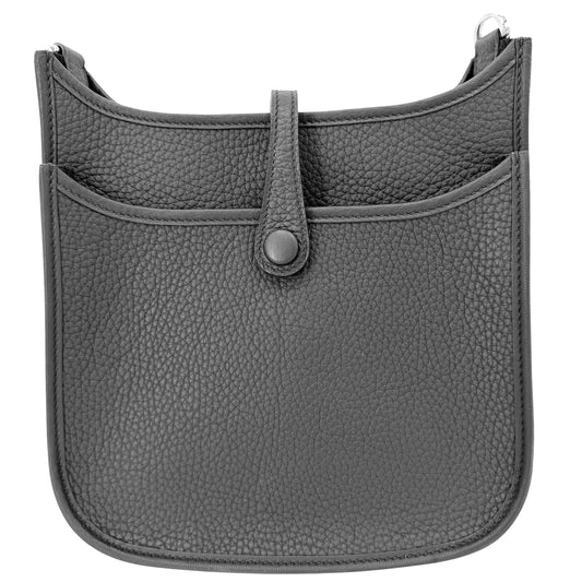 HERMES エルメス ショルダーバッグ エブリン3 23 ポシェット Evelyne 小さめ K刻印 レザー ブラック 黒 シルバー金具 レディース 2025年【中古品】