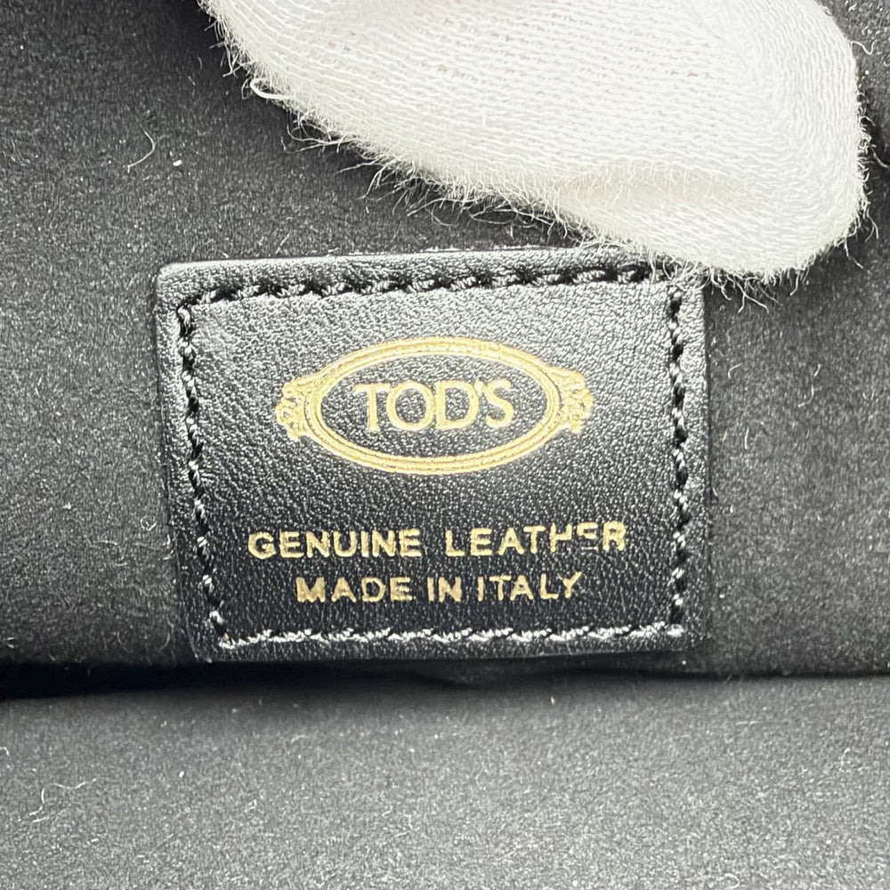 TOD’S トッズ ハンドバッグ Tタイムレス ホーボー ショルダーバッグ レザー ブラック 黒 ゴールド金具 レディース【中古品】
