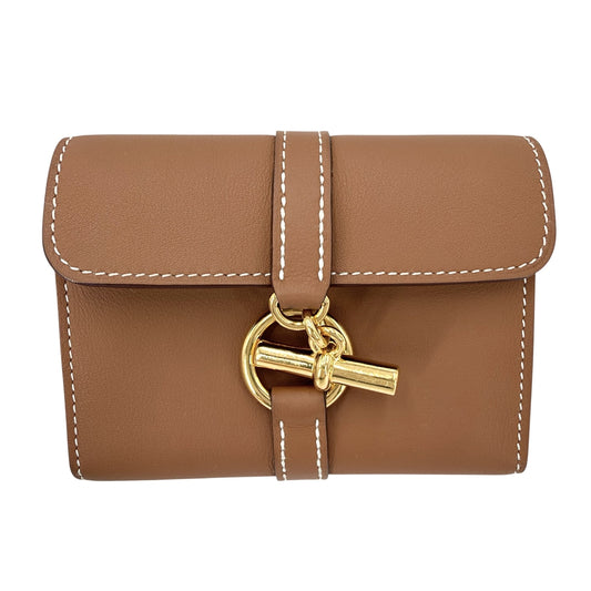 HERMES エルメス コインケース グレナンコンパクト 小銭入れ 小物 財布 K刻印 レザー ブラウン 茶 ゴールド金具 メンズ 2025年【中古品】