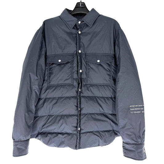 MONCLER モンクレール ブルゾン MAZE GIUBBOTTO FRAGMENT DESIGN ダウンジャケット アウター アパレル 服 ネイビー 紺 シルバー金具 冬 ナイロン メンズ【中古品】