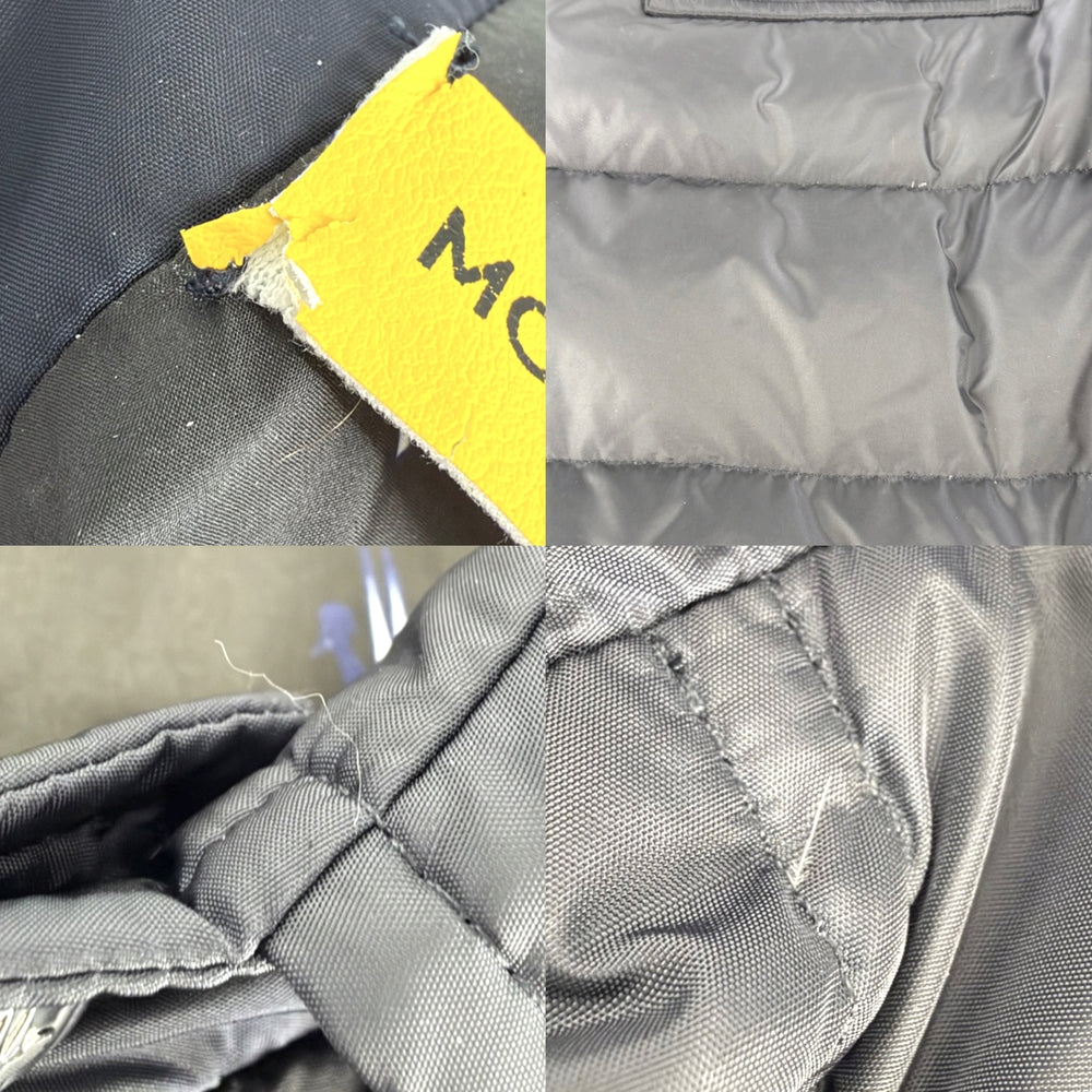 MONCLER モンクレール ブルゾン MAZE GIUBBOTTO FRAGMENT DESIGN ダウンジャケット アウター アパレル 服 ネイビー 紺 シルバー金具 冬 ナイロン メンズ【中古品】