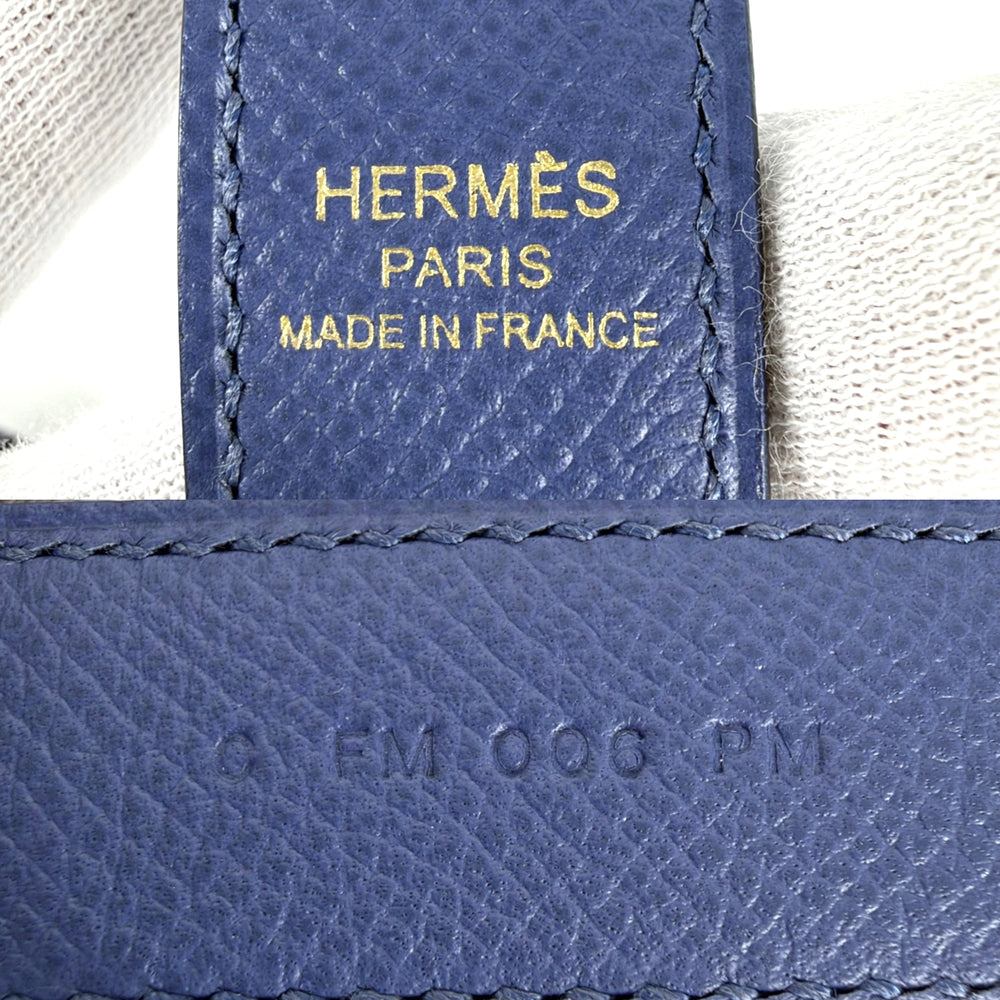 HERMES エルメス ファッション雑貨 ショルダーストラップ バンドリエール トレサージュ ドゥ キュイール C刻印 ブルー 青 レッド 赤 ゴールド金具 ユニセックス 2018年【中古品】