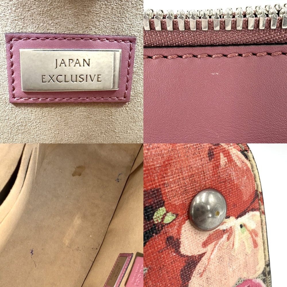 GUCCI グッチ 2WAY GGブルームス 日本限定 ハンドバッグ ショルダーバッグ 花柄 フラワー 409533 GGスプリームキャンバス レザー ピンク ベージュ シルバー金具 レディース【中古品】