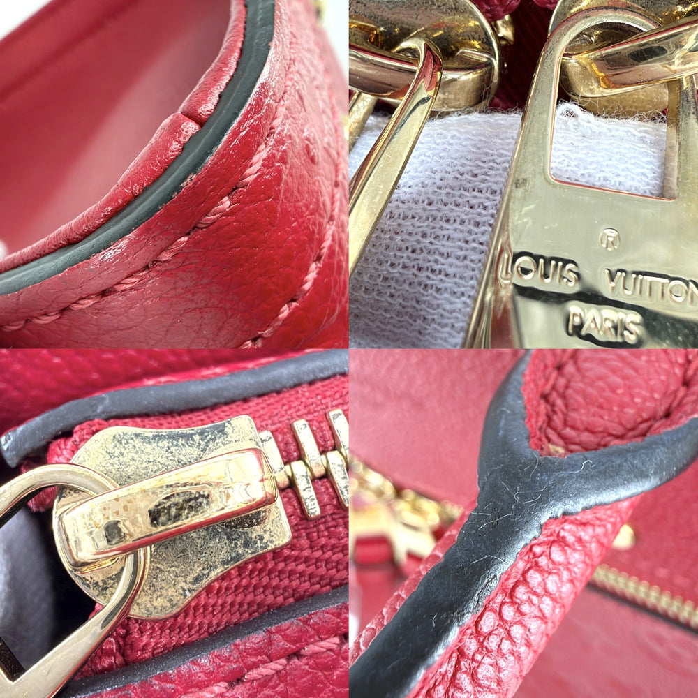 LOUIS VUITTON ルイヴィトン 2WAY スリーPM ハンドバッグ ショルダーバッグ M54193 モノグラムアンプラント レッド 赤 ゴールド金具 レディース【中古品】
