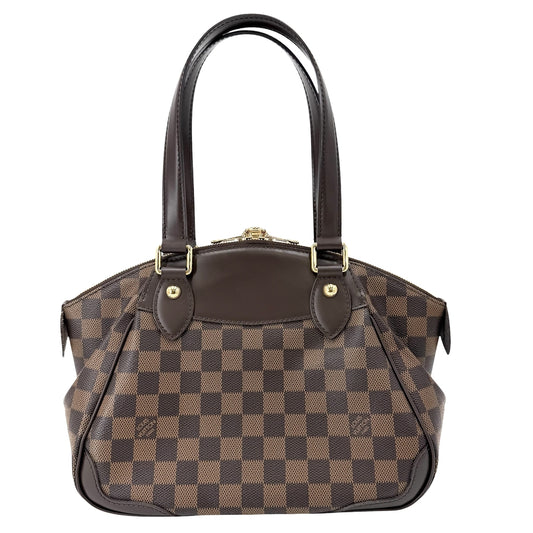 LOUIS VUITTON ルイヴィトン ハンドバッグ ヴェローナPM N41117 ダミエキャンバス ブラウン 茶 ゴールド金具 レディース【中古品】