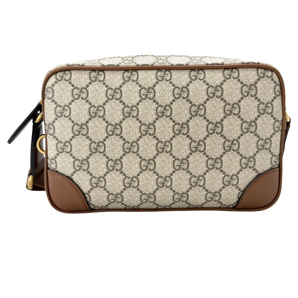 GUCCI グッチ ショルダーバッグ GGエンブレム ミニショルダーバッグ 821216 GGスプリームキャンバス レザー ベージュ ブラウン 茶 ゴールド金具 レディース【中古品】