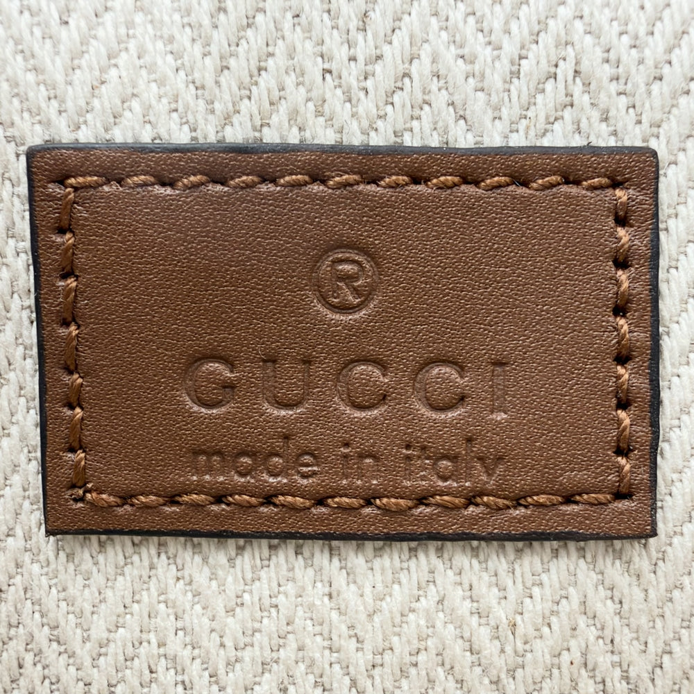 GUCCI グッチ ショルダーバッグ GGエンブレム ミニショルダーバッグ 821216 GGスプリームキャンバス レザー ベージュ ブラウン 茶 ゴールド金具 レディース【中古品】