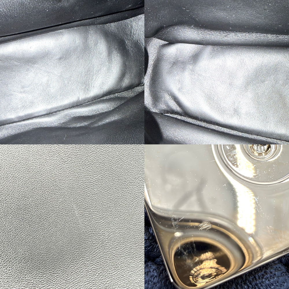 Alexander McQueen アレキサンダーマックイーン ショルダーバッグ シール キルティング ロゴ The Seal 鞄 かばん レザー ブラック 黒 ゴールド金具 レディース【中古品】