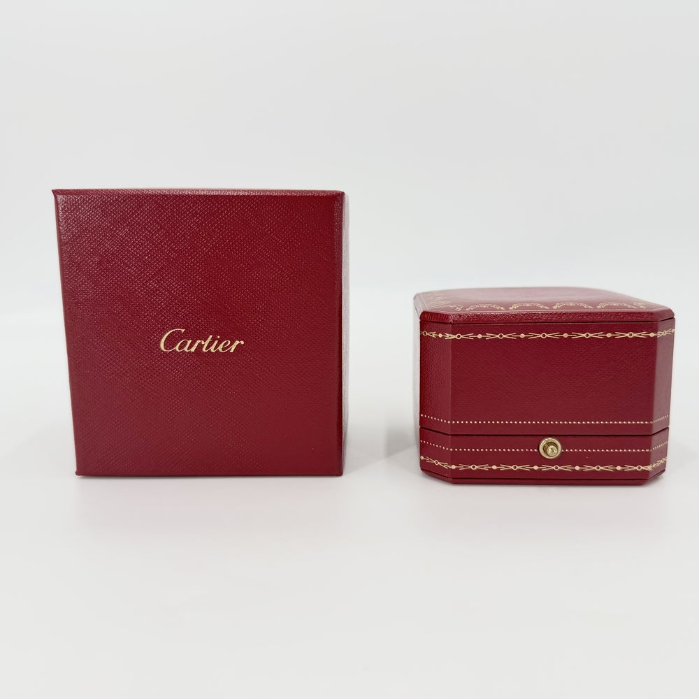 CARTIER カルティエ 指輪 ジュストアンクル リング アクセサリー ジュエリー セミパヴェ 18金YG Au750 釘 48サイズ K18イエローゴールド ダイヤモンド 約8号 レディース 約2.8g【中古品】