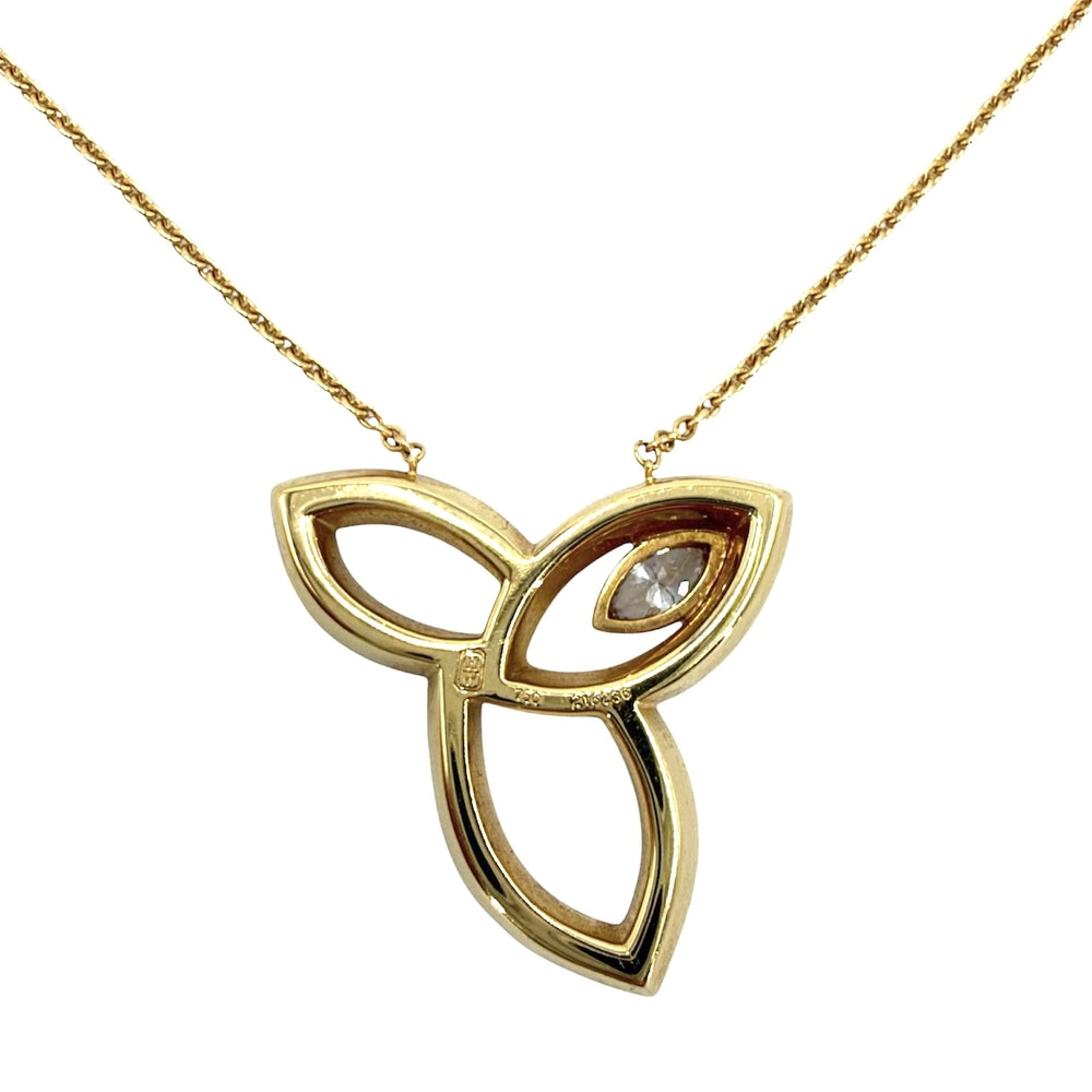 HARRY WINSTON ハリーウィンストン ネックレス リリークラスター ジュエリー アクセサリー K18YG AU750 K18イエローゴールド ダイヤモンド ゴールド レディース 約7.9g【中古品】