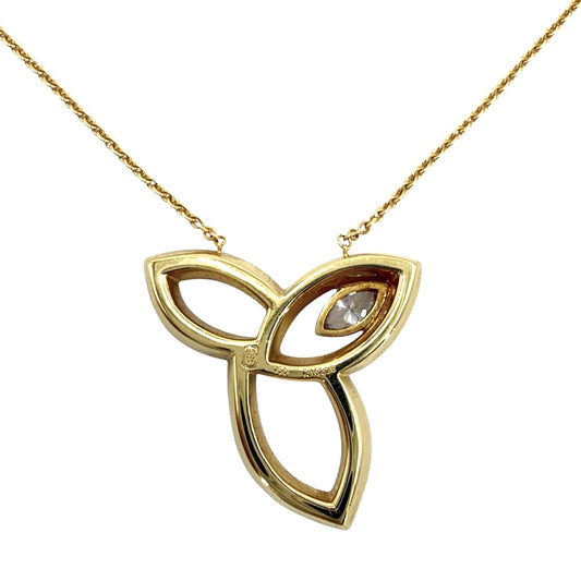 HARRY WINSTON ハリーウィンストン ネックレス リリークラスター ジュエリー アクセサリー K18YG AU750 K18イエローゴールド ダイヤモンド ゴールド レディース 約7.9g【中古品】