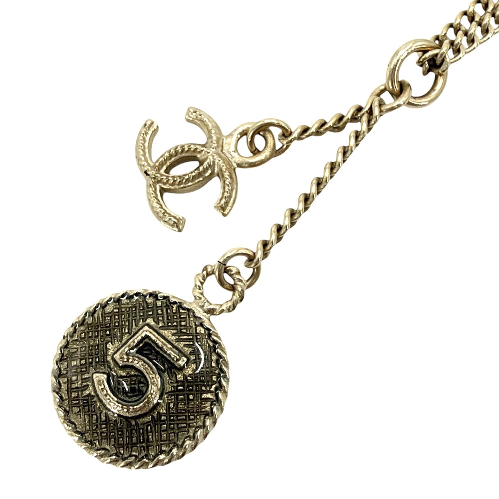 CHANEL シャネル ネックレス ココマーク ラウンドモチーフ No.5 アクセサリー ヴィンテージ GP B13P ゴールド レディース 約5.8g 2013年【中古品】