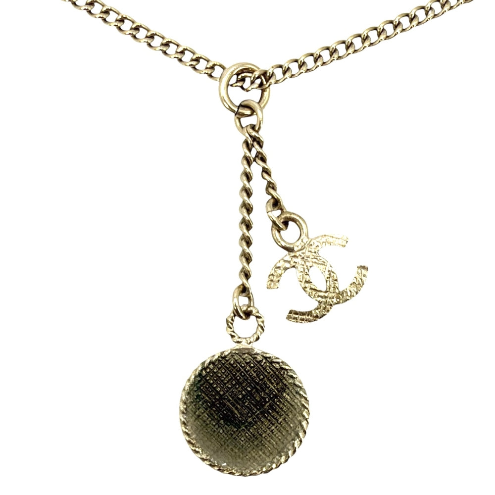 CHANEL シャネル ネックレス ココマーク ラウンドモチーフ No.5 アクセサリー ヴィンテージ GP B13P ゴールド レディース 約5.8g 2013年【中古品】