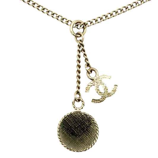 CHANEL シャネル ネックレス ココマーク ラウンドモチーフ No.5 アクセサリー ヴィンテージ GP B13P ゴールド レディース 約5.8g 2013年【中古品】