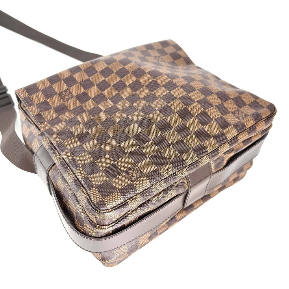 LOUIS VUITTON ルイヴィトン ショルダーバッグ ナヴィグリオ N45255 ダミエキャンバス ブラウン 茶 ゴールド金具 メンズ【中古品】