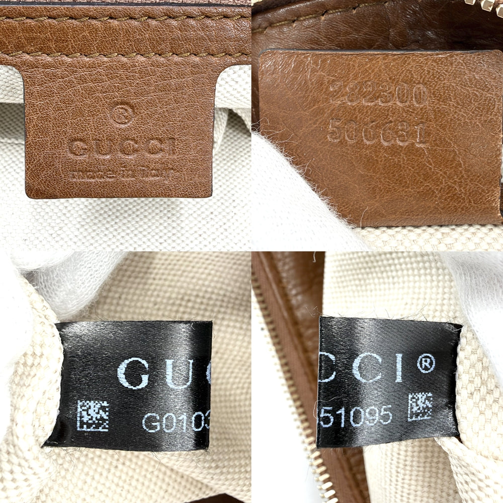 GUCCI グッチ 2WAY ベラ ショルダーバッグ ハンドバッグ 282300 GGスプリームキャンバス レザー ベージュ シルバー金具 レディース【中古品】