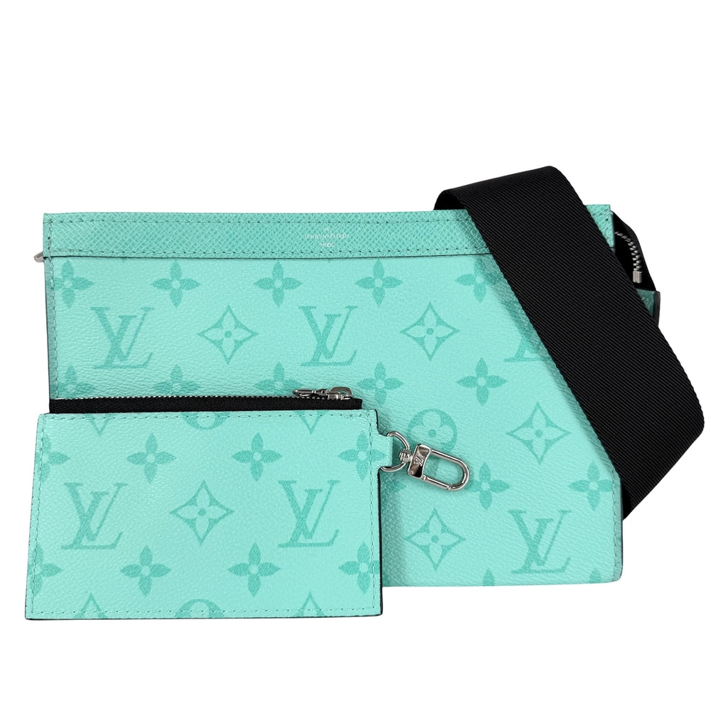 LOUIS VUITTON ルイヴィトン 小物 ガストンウエアブルウォレット モノグラム タイガラマレザー マイアミグリーン M30934 レザー グリーン 緑 シルバー金具 レディース【中古品】
