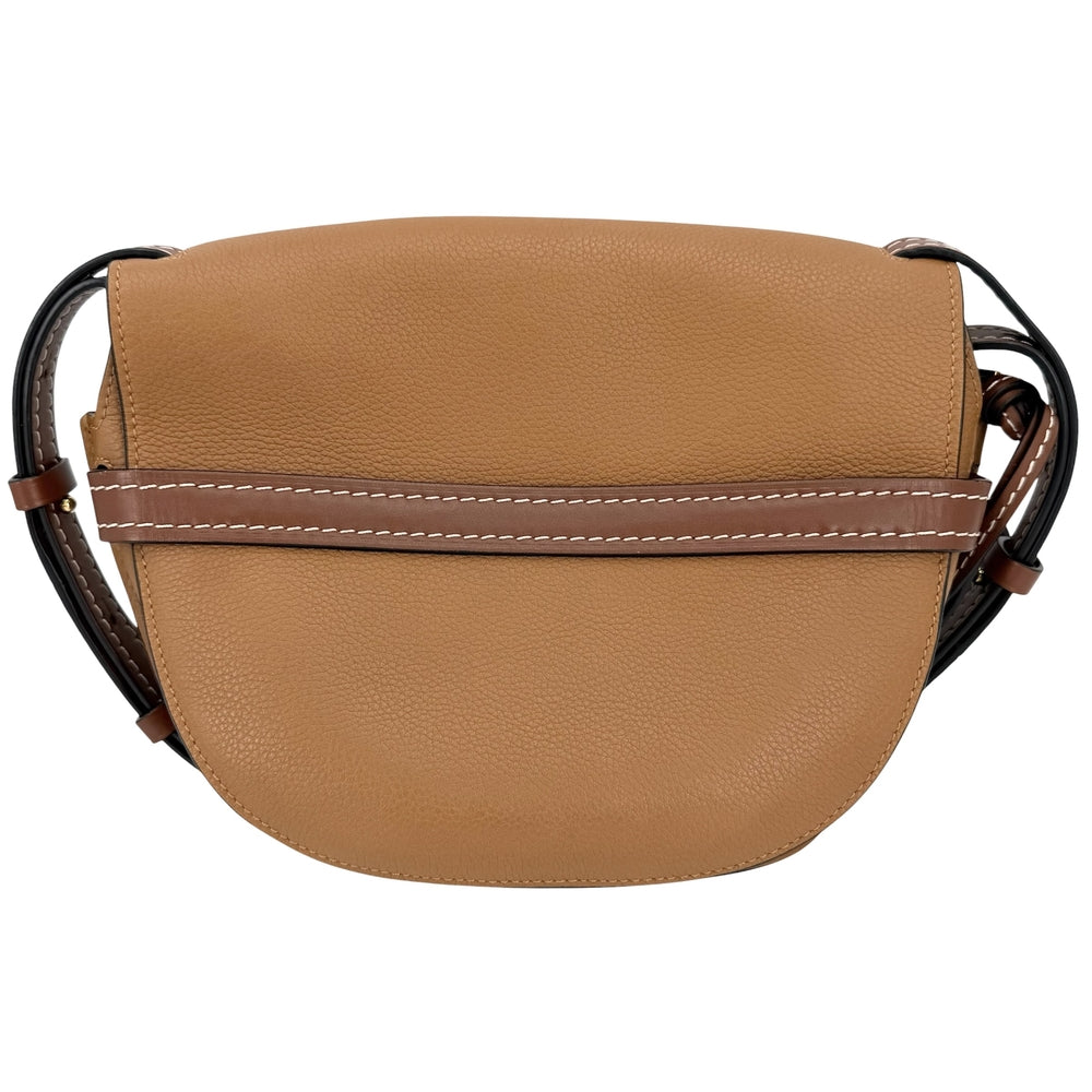 LOEWE ロエベ ショルダーバッグ アナグラムロゴ ゲートバッグ スモール レザー ブラウン 茶 ゴールド金具 レディース【中古品】