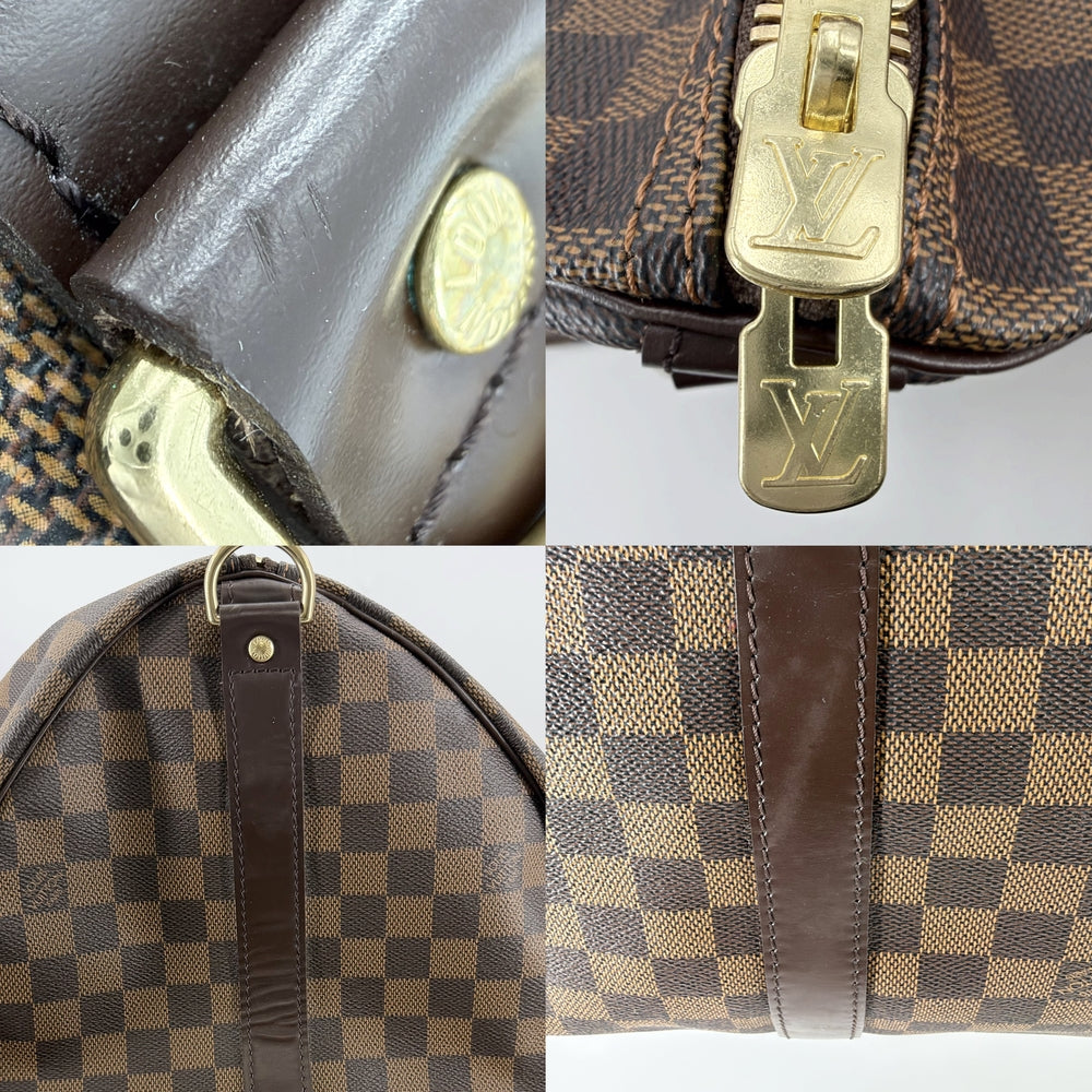 LOUIS VUITTON ルイヴィトン ボストンバッグ キーポルバンドリエール55 旅行バッグ トラベルバッグ ショルダーバッグ N41414 ダミエキャンバス ブラウン 茶 ゴールド金具 ユニセックス【中古品】