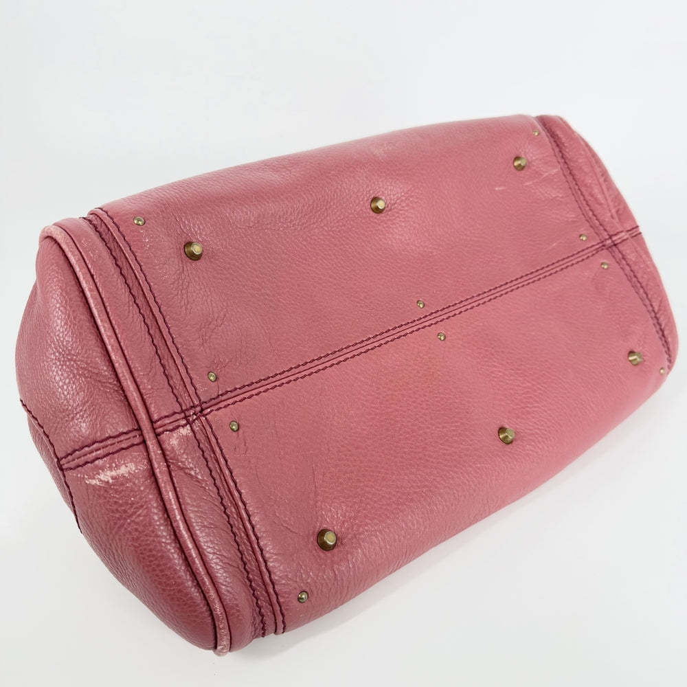 Chloe クロエ ハンドバッグ パディントン レザー ピンク ゴールド×シルバー金具 レディース【中古品】