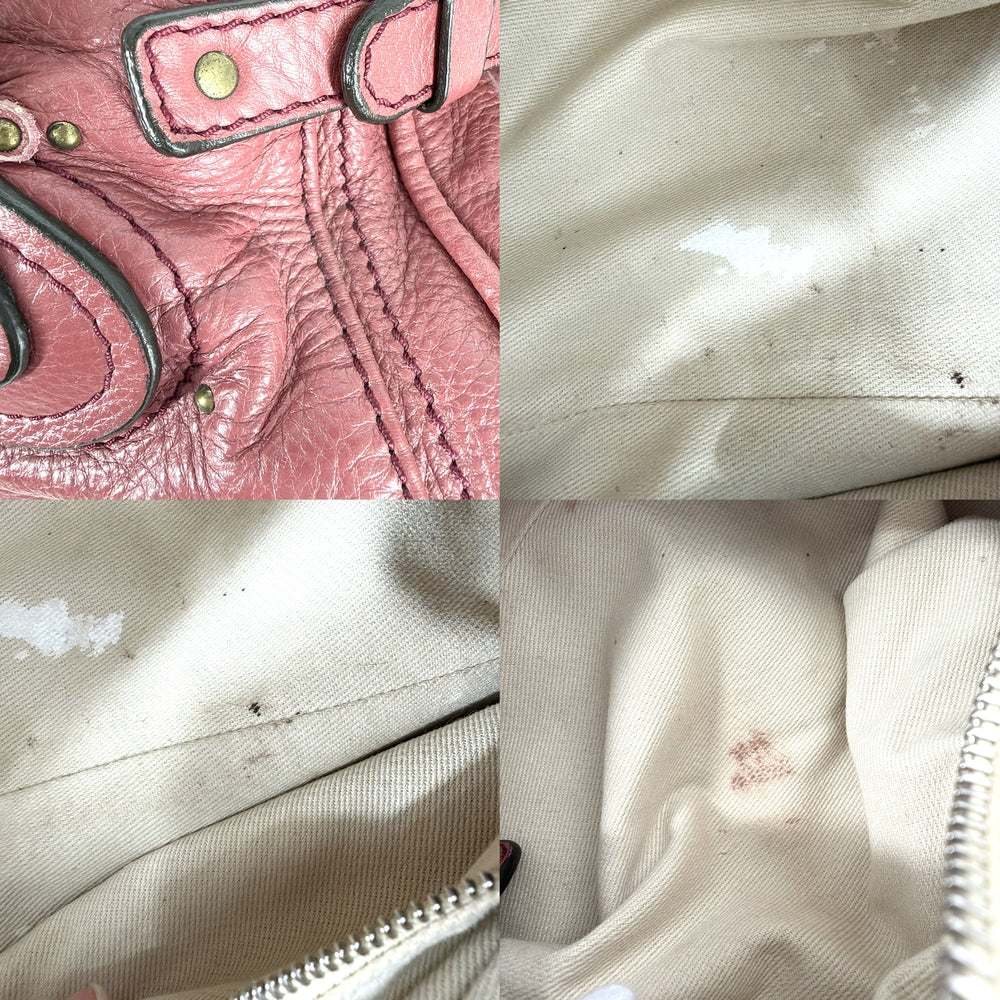 Chloe クロエ ハンドバッグ パディントン レザー ピンク ゴールド×シルバー金具 レディース【中古品】