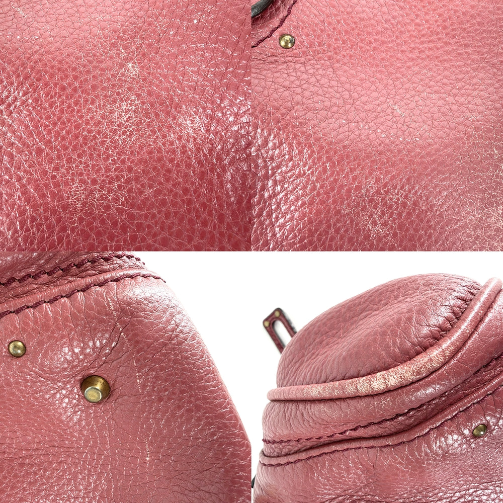 Chloe クロエ ハンドバッグ パディントン レザー ピンク ゴールド×シルバー金具 レディース【中古品】